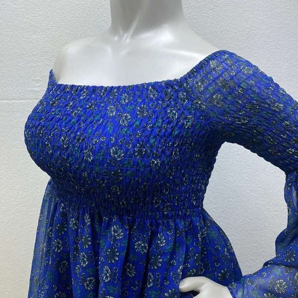 Sam Edelman Blue floral top - Picture 2 of 9